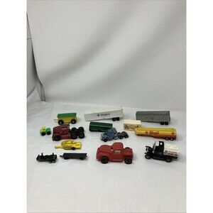 VTG DieCast Metal Plastic Vehicles Trucks Trailers Semi Gasoline Transport Lot